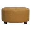 Amber Oak Leather Coffee Table