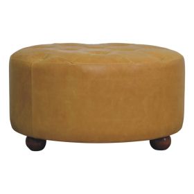 Amber Oak Leather Coffee Table