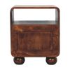 California Walnut Rattan Bedside
