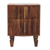 Harper Ribbed Chestnut Bedside