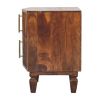 Harper Ribbed Chestnut Bedside
