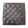 Black Leather Upholstered Ottoman