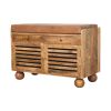 Oakridge Leather Shoe Cabinet