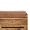 Oakridge Leather Shoe Cabinet