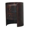 Velvet Mocha Round Side Table