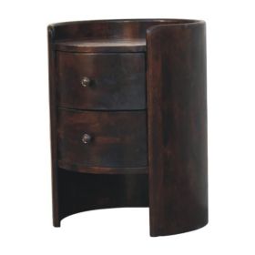 Velvet Mocha Round Side Table