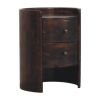 Velvet Mocha Round Side Table