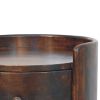 Velvet Mocha Round Side Table