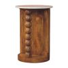 Marble-Top Spindle Side Table