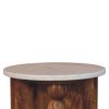 Marble-Top Spindle Side Table