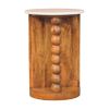 Marble-Top Spindle Side Table
