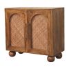 Arched Rattan Two-Door Sideboard