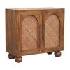 Arched Rattan Two-Door Sideboard