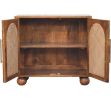 Arched Rattan Two-Door Sideboard
