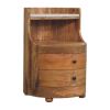 Curved Bedside with Marble Top