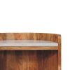 Curved Bedside with Marble Top