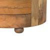 Curved Bedside with Marble Top