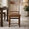 Leather Slatted Dining Chair
