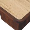 Travertine Top Tray Coffee Table