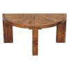 Amber Oak Half Moon Coffee Table