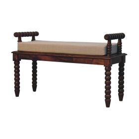 Spindle Cushioned Entryway Bench
