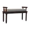 Spindle Cushioned Entryway Bench