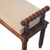 Spindle Cushioned Entryway Bench