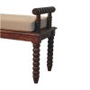 Spindle Cushioned Entryway Bench