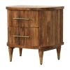 Curved 2 Drawer Bedside