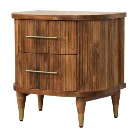 Curved 2 Drawer Bedside
