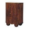 Curved Fluted Bedside Chest