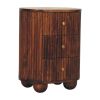 Curved Fluted Bedside Chest