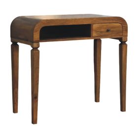 Curved Open Shelf Writing Desk