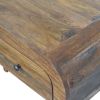 Curved Open Shelf Writing Desk