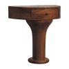 Pedestal Curved Bedside