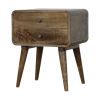 Curved Classic Grey Washed nightstand