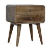 Curved Classic Grey Washed nightstand