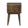 Curved Classic Grey Washed nightstand
