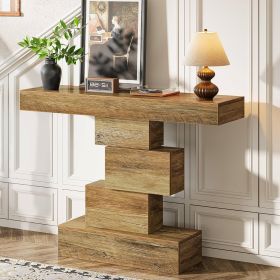 Modern Farmhouse 42-inch Entryway Accent Sofa Table in Light Brown Wood Finish