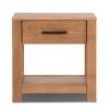 Farmhouse Rustic Pine Wood 1-Drawer Nightstand Bedside Table