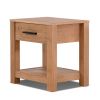 Farmhouse Rustic Pine Wood 1-Drawer Nightstand Bedside Table