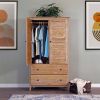 Farm Home Louvered Distressed Driftwood Solid Pine Armoire