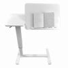 Folding White Multipurpose Mobile Desk Tilting Adjustable
