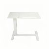 Folding White Multipurpose Mobile Desk Tilting Adjustable