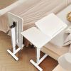 Folding White Multipurpose Mobile Desk Tilting Adjustable