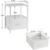 Home > Bedroom > Nightstand and Dressers > Set of 2 - Modern White Metal Wood Side End Table Nightstand with Storage Drawer