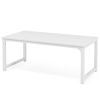 63" White Industrial Writing Desk Large Computer Workstation