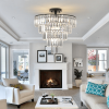 Large Black Crystal Chandelier, Contemporary Style Chandelier