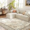 9x12 Area Rug, Indoor Boho Machine Washable Carpet for Living Room, Bedroom, Dining Room, Kitchen, Blue