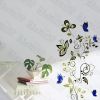 Grace Flower and Butterfly - Wall Decals Stickers Appliques Home Dcor